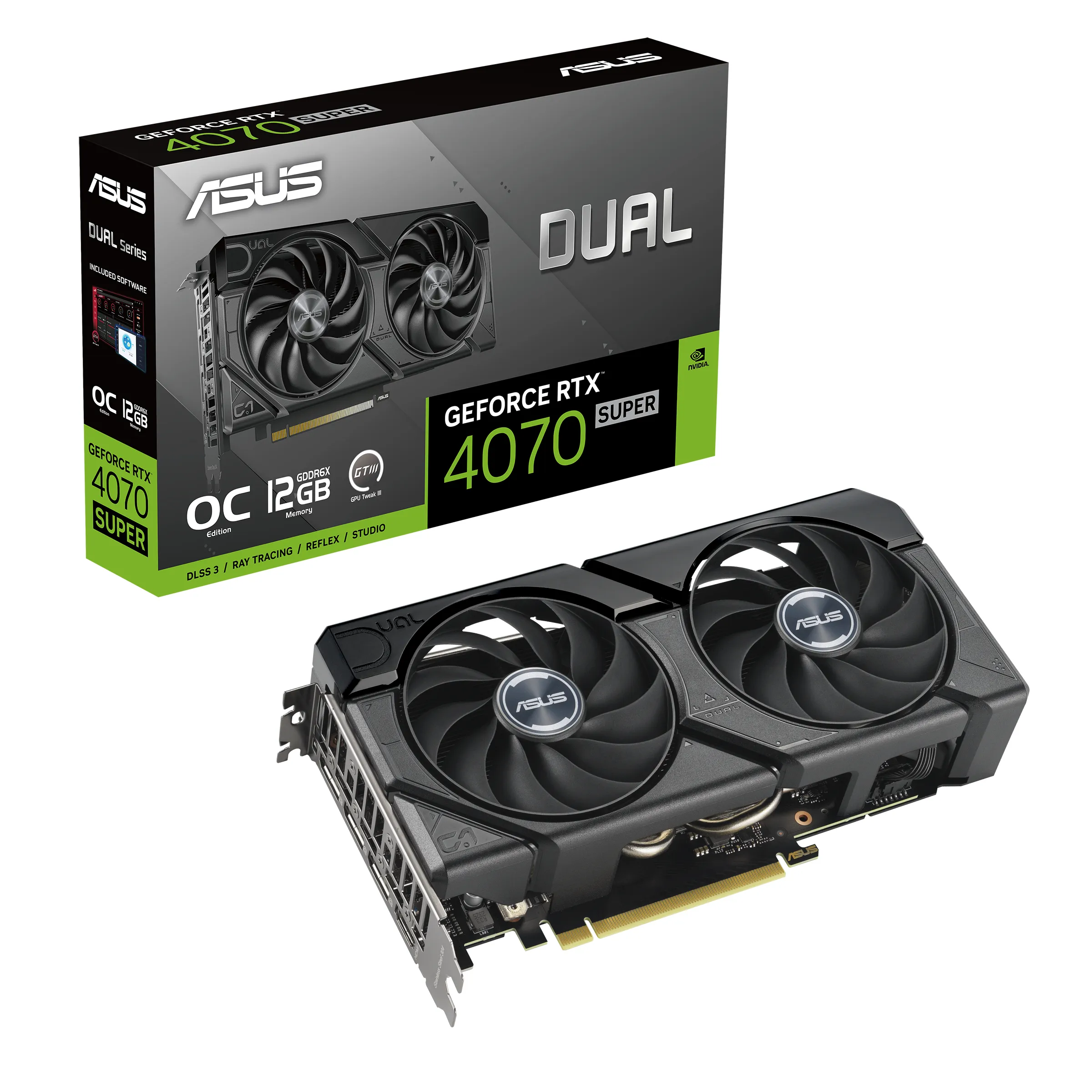 ASUS Dual -RTX4070S-O12G-EVO NVIDIA GeForce RTX 4070 SUPER 12 GB GDDR6X