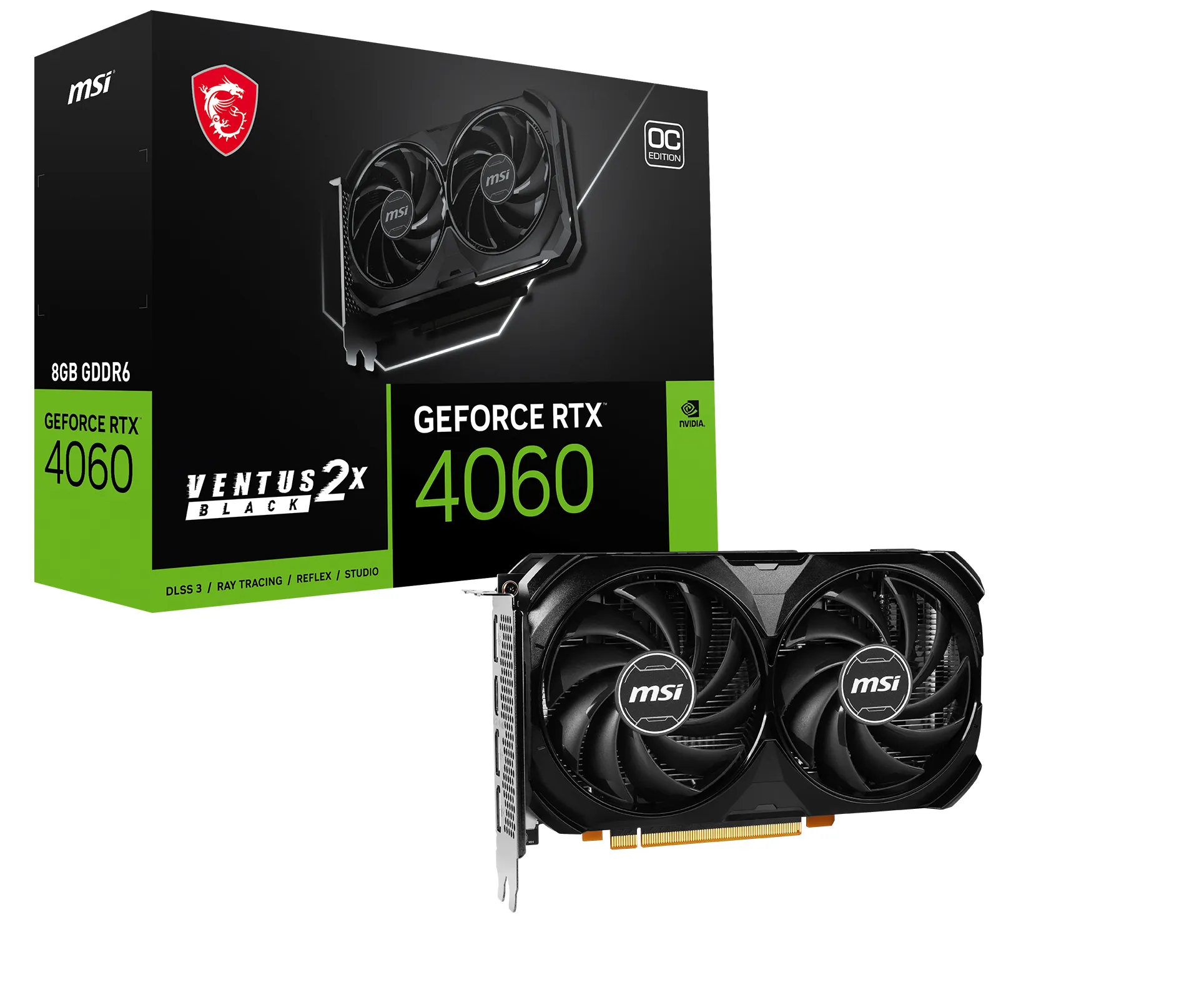 Msi GeForce RTX 4060 VENTUS 2X BLACK 8G