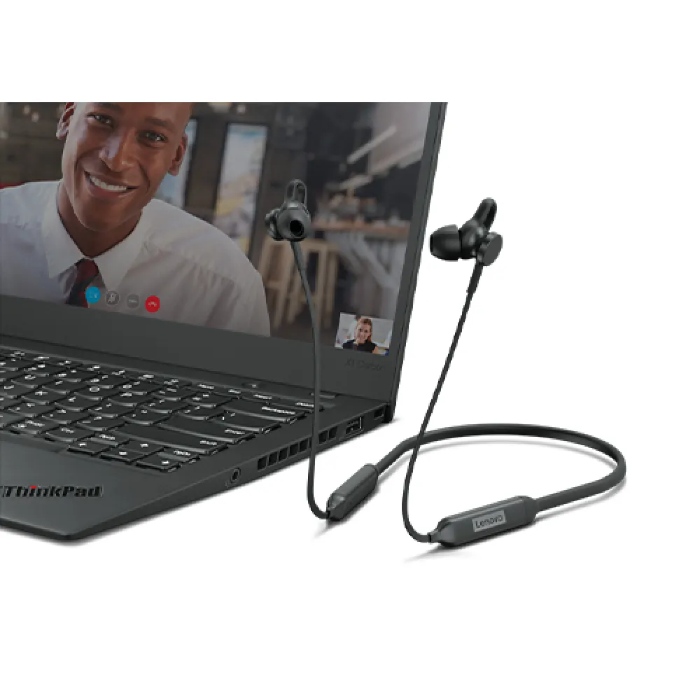 Lenovo 4XD1B65028 cuffia e auricolare Con cavo e senza cavo In-ear Musica e Chiamate Micro-USB Bluetooth Nero