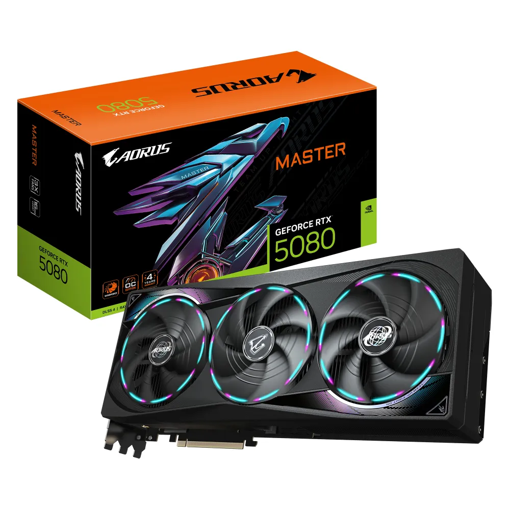 GIGABYTE GeForce RTX 5080 GAMING OC 16G Scheda Grafica - 16GB GDDR7, 256 bit, PCI-E 5.0, 2805MHz Core Clock, 3 x DisplayPort, 1 x HDMI, GV-N5080AORUS M-16GD