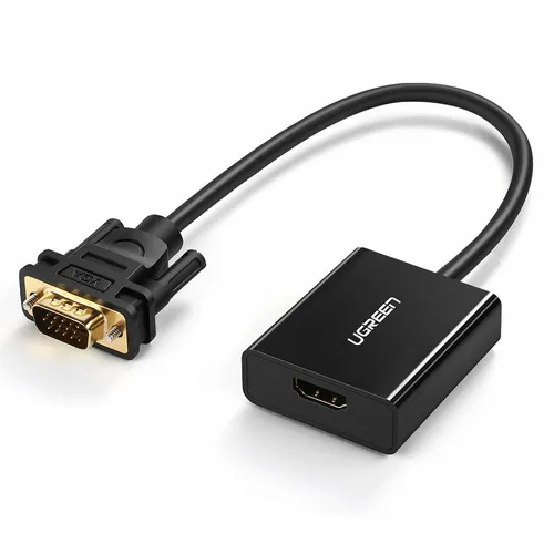 Ugreen 60814 cavo e adattatore video 0,3 m HDMI tipo A (Standard) VGA (D-Sub) + 3.5mm Nero