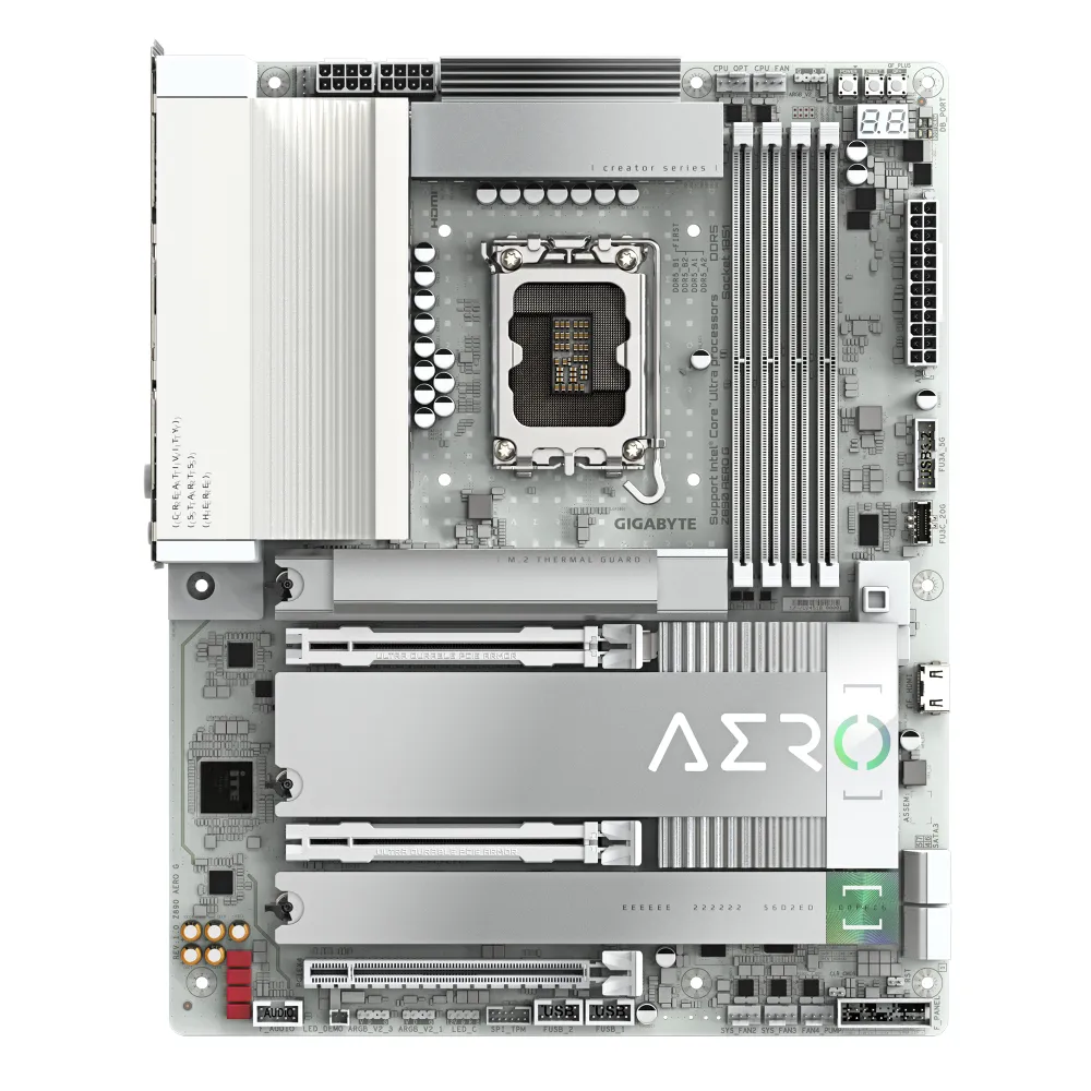 GIGABYTE Z890 AERO G Scheda Madre - Supporta CPU Intel Core Ultra (Serie 2), VRM a 16+1+2 fasi, fino a 8800MHz DDR5 (OC), 1xPCIe 5.0 + 4xPCIe 4.0, Wi-Fi 7, LAN 2.5GbE, Thunderbolt 4