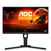 AOC G3 25G3ZM/BK Monitor PC 62,2 cm (24.5\") 1920 x 1080 Pixel Full HD Nero, Rosso