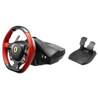 Thrustmaster Ferrari 458 Spider Nero, Rosso Sterzo + Pedali Xbox One