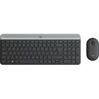 Logitech MK470 Kit Mouse e Tastiera Wireless per Windows, Ricevitore USB 2.4 GHz, ‎Sottile, Compatto, Silenzioso, Batteria Lunga Durata, PC/Laptop, Layout Italiano QWERTY, ‎Grigio