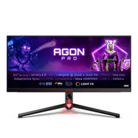 AOC AGON PRO AG344UXM Monitor PC 86,4 cm (34\") 3440 x 1440 Pixel UltraWide Quad HD LED Nero, Rosso