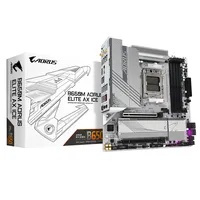 GIGABYTE B650M AORUS ELITE AX ICE Scheda madre - AMD Ryzen serie 9000, VRM a 12+2+2 fasi, fino a 8000 MHz DDR5 (OC), 1xPCIe 5.0 + 1xPCIe 4.0 M.2, LAN 2,5 GbE, WIFI 6E, USB 3.2 Gen 2x2