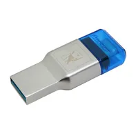 Kingston Technology MobileLite Duo 3C lettore di schede USB 3.2 Gen 1 (3.1 Gen 1) Type-A/Type-C Blu, Argento