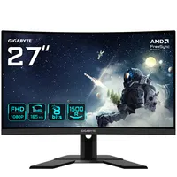 GIGABYTE G27FC A 27\" Monitor da Gioco Curvo FHD - 1920 x 1080, 1500R, 165Hz, 1ms, 250 cd/m², FreeSync Premium, HDMI 1.4, Displayport 1.2