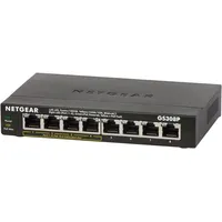 NETGEAR GS308P Non gestito Gigabit Ethernet (10/100/1000) Supporto Power over Ethernet (PoE) Nero