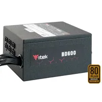 itek BD600 alimentatore per computer 600 W 24-pin ATX Nero