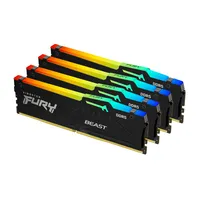 Kingston Technology FURY Beast 128 GB 5600 MT/s DDR5 CL40 DIMM (Kit da 4 moduli) RGB XMP