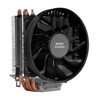 Mars Gaming MCPUBK, Dissipatore CPU, 4 Heatpipes HCT, TDP 160W, Ventola Ultrasilenziosa PWM 11 cm, Nero