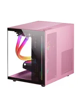 Mars Gaming MC-VIEW, Micro-ATX, Vetro Temperatoe, Struttura Modulare, Liquid Cooling ready Pink