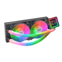 Mars Gaming ML-ULTRA240 ARGB Liquid Cooler con 2 Ventole PWM  Dual Ring  da 120mm - Black