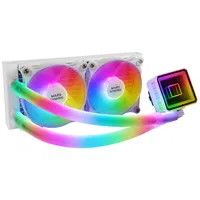 Mars Gaming ML-ULTRA240 ARGB Liquid Cooler con 2 Ventole PWM  Dual Ring  da 120mm - White